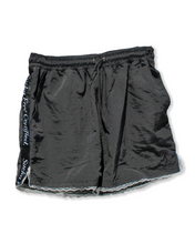 Load image into Gallery viewer, Scenes NY x SFC Black Shorts with Lace Seams &amp; Nylon Ribbon down sides
