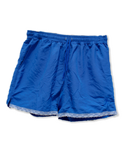 Load image into Gallery viewer, Scenes NY x SFC Blue Shorts with Lace Bottom Seams
