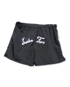 Scenes NY x "Sucka Free" Black Shorts with Lace Pockets